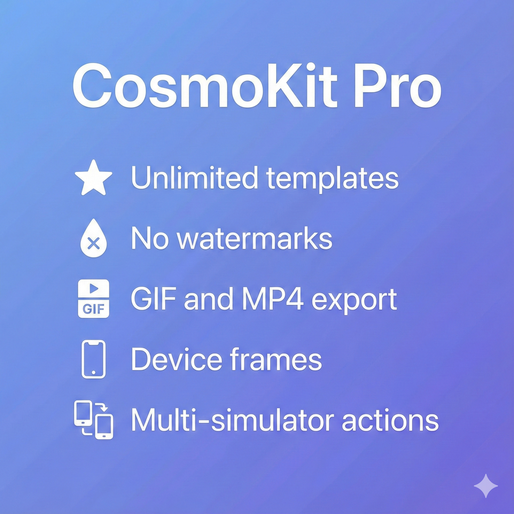 CosmoKit Pro features