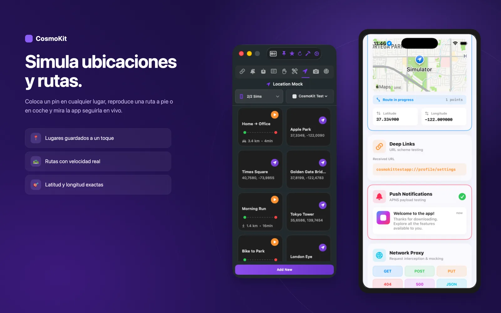 Simulación de Ubicación y Rutas